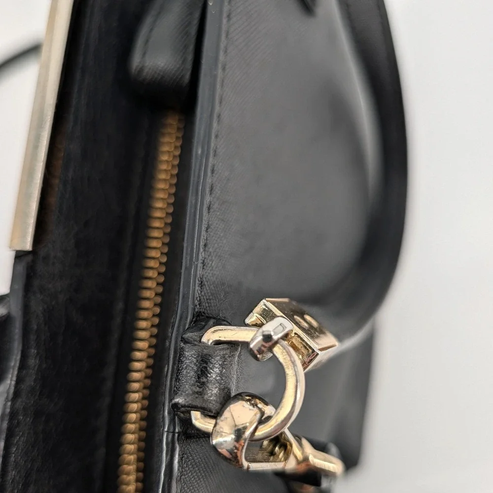 Coach Madison Saffiano Leather Mini North/South Tote Bag Black 1329-29001